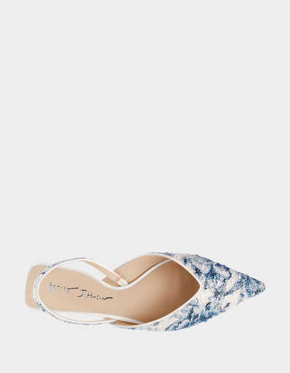 VANCE BLUE FLORAL - SHOES - Betsey Johnson