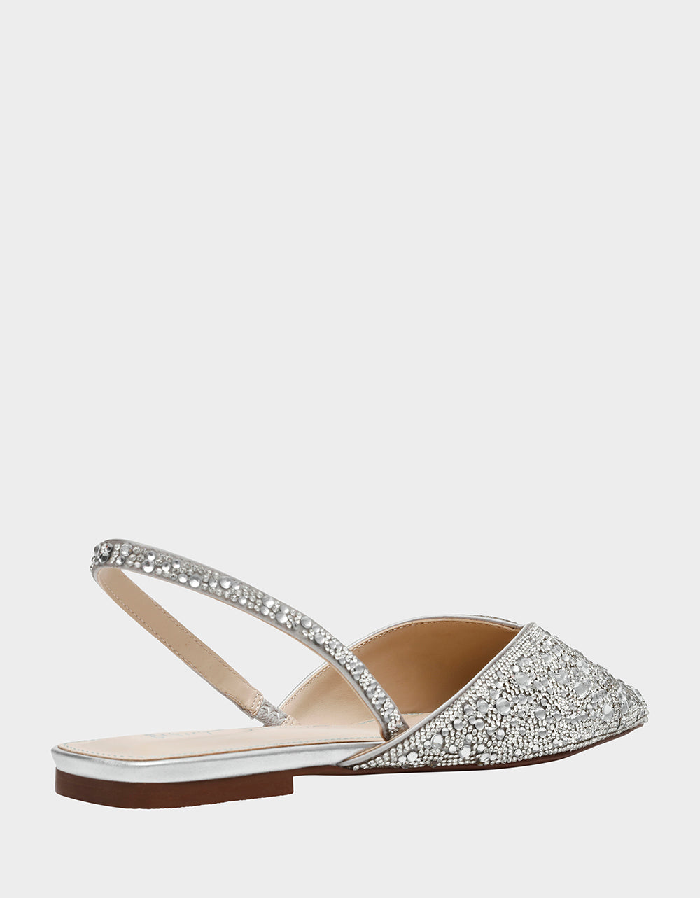 VANCE SILVER Rhinestone Slingback Flats | Women's Flats Betsey Johnson VANCE SILVER Rhinestone Slingback Flats | Women's Flats Betsey Johnson