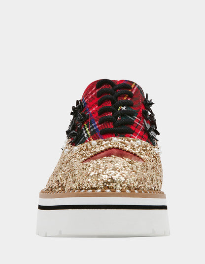 SKYYLA RED PLAID MULTI - SHOES - Betsey Johnson