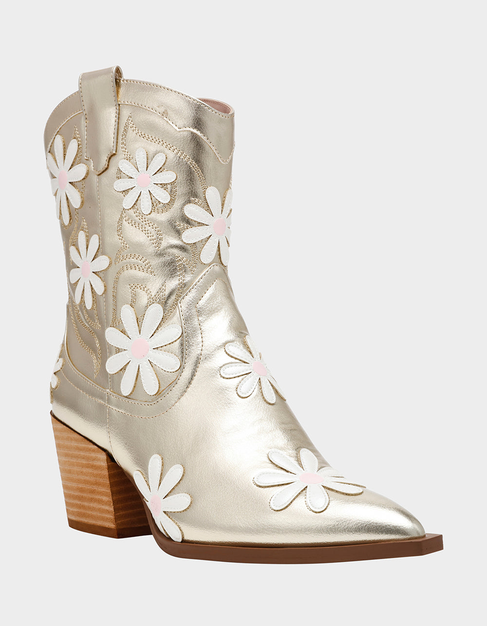 TEDDYY GOLD Western Pointed-Toe Ankle Boot Women's Ankle Bootie