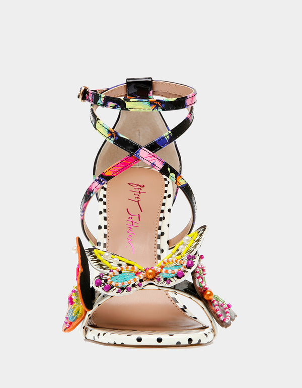 TRUDIE BLACK BUTTERFLY - SHOES - Betsey Johnson