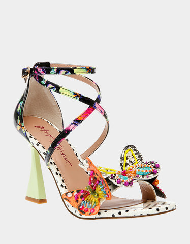 Betsey johnson vandi butterfly strappy stiletto sandals online