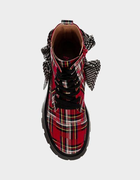 ROZEY RED PLAID - SHOES - Betsey Johnson