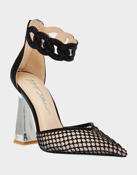 Buy JeimPoey Womens Pump Shoes Slingback Point-Toe Slip-on Heels Sandals,  Black, 7 at