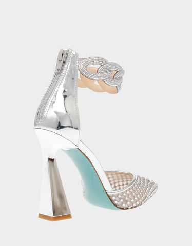 Betsey johnson silver deals block heel