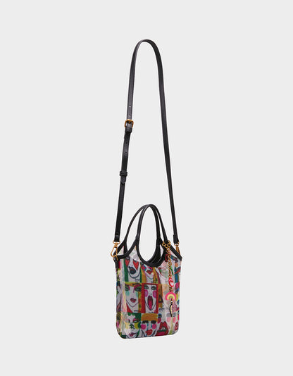 FACES MINI MESH BAG MULTI - HANDBAGS - Betsey Johnson