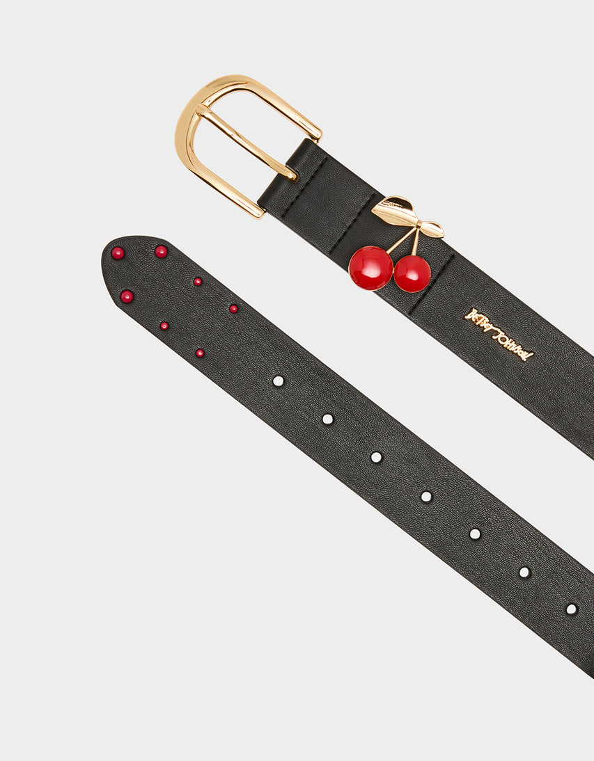 CHERRY KEEPER BELT 34MM BLACK - ACCESSORIES - Betsey Johnson