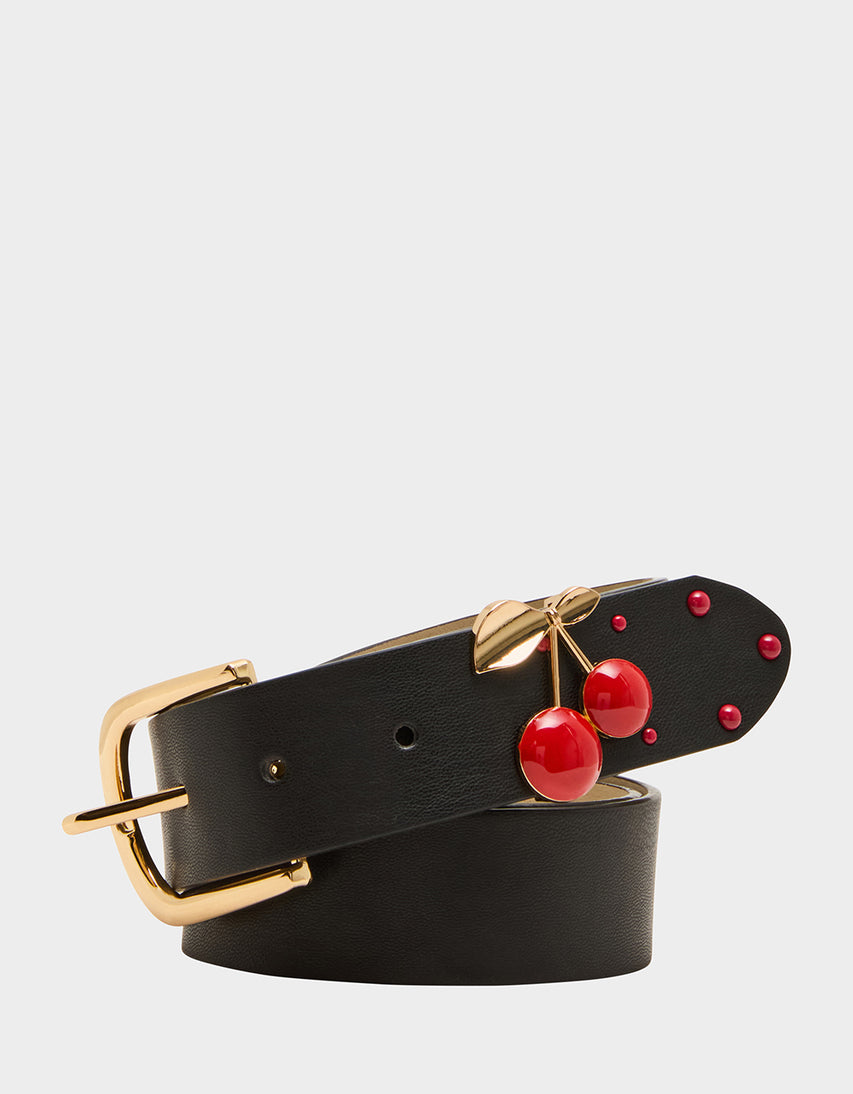 CHERRY KEEPER BELT 34MM BLACK - ACCESSORIES - Betsey Johnson