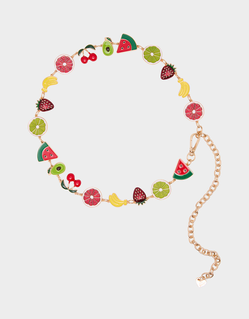 FRUIT CHAIN BELT MULTI - ACCESSORIES - Betsey Johnson