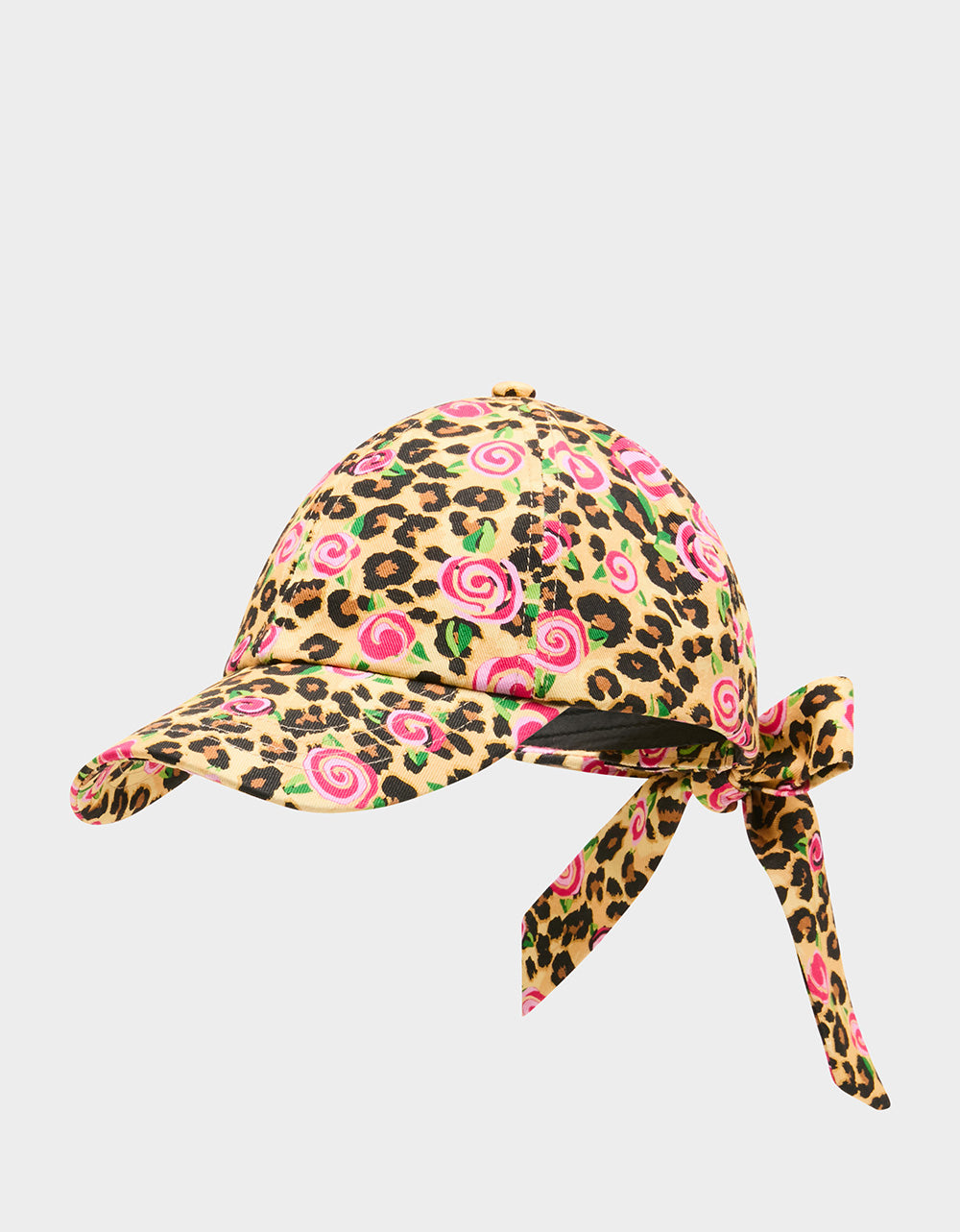 PRINTED BASEBALL HAT WITH BOW TIE ROSE - ACCESSORIES - Betsey Johnson - view 3