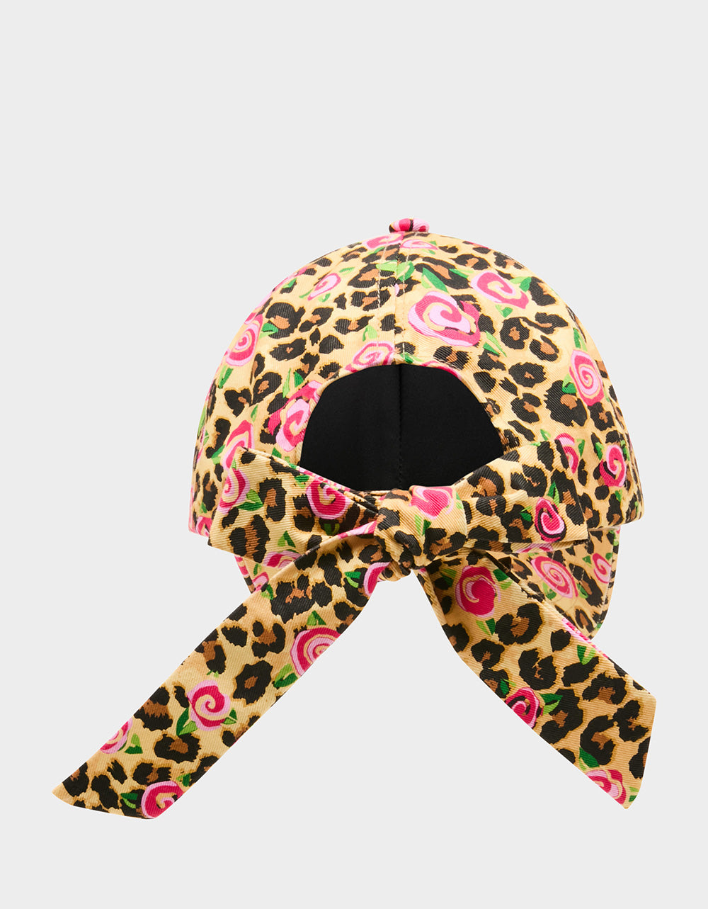 PRINTED BASEBALL HAT WITH BOW TIE ROSE - ACCESSORIES - Betsey Johnson - view 2