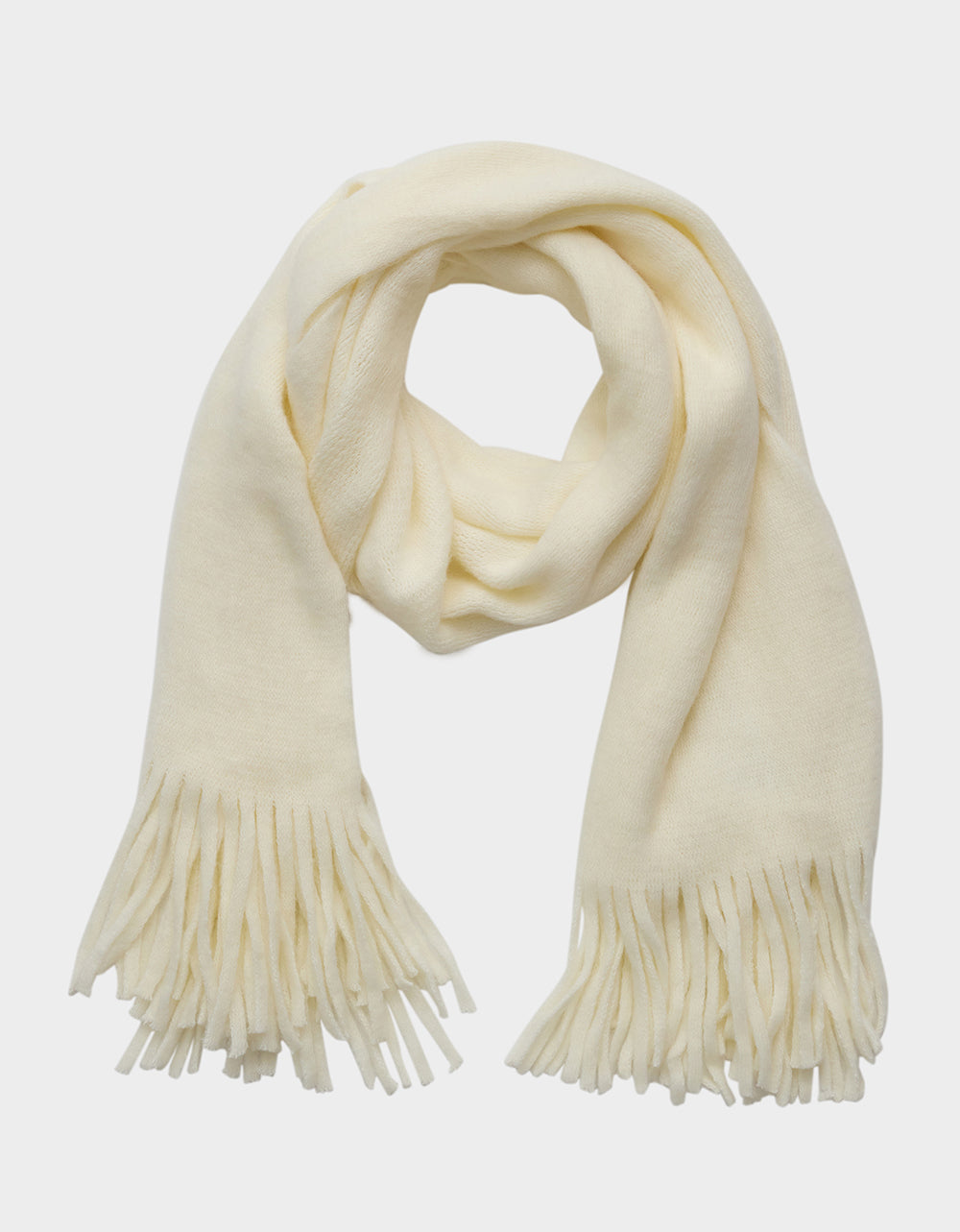 POM BEANIE & FRINGE SCARF BOX IVORY - view 2