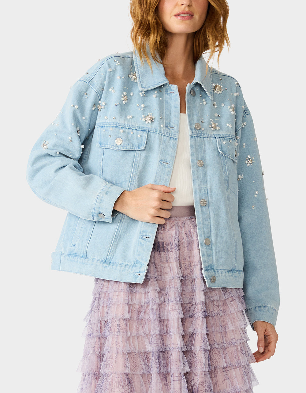 PEARL POWER JACKET DENIM
