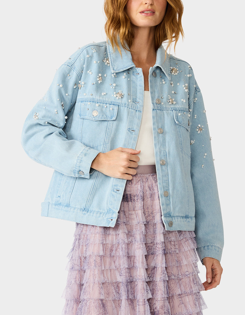 PEARL POWER JACKET DENIM