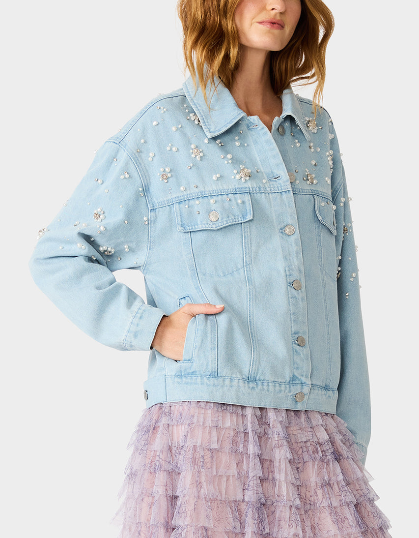 PEARL POWER JACKET DENIM