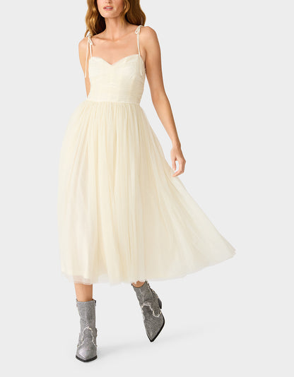 GLITTER TULLE MULTI IVORY