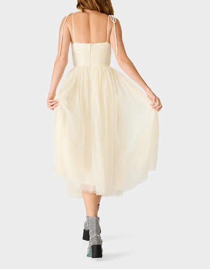 GLITTER TULLE MULTI IVORY