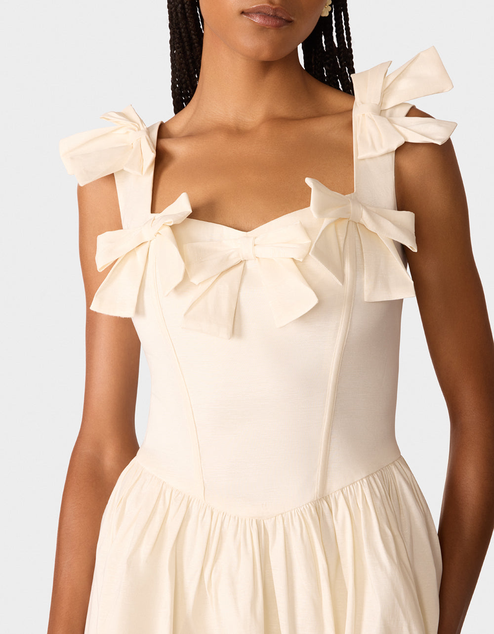 WHITE BOW DRESS - APPAREL - Betsey Johnson - view 6