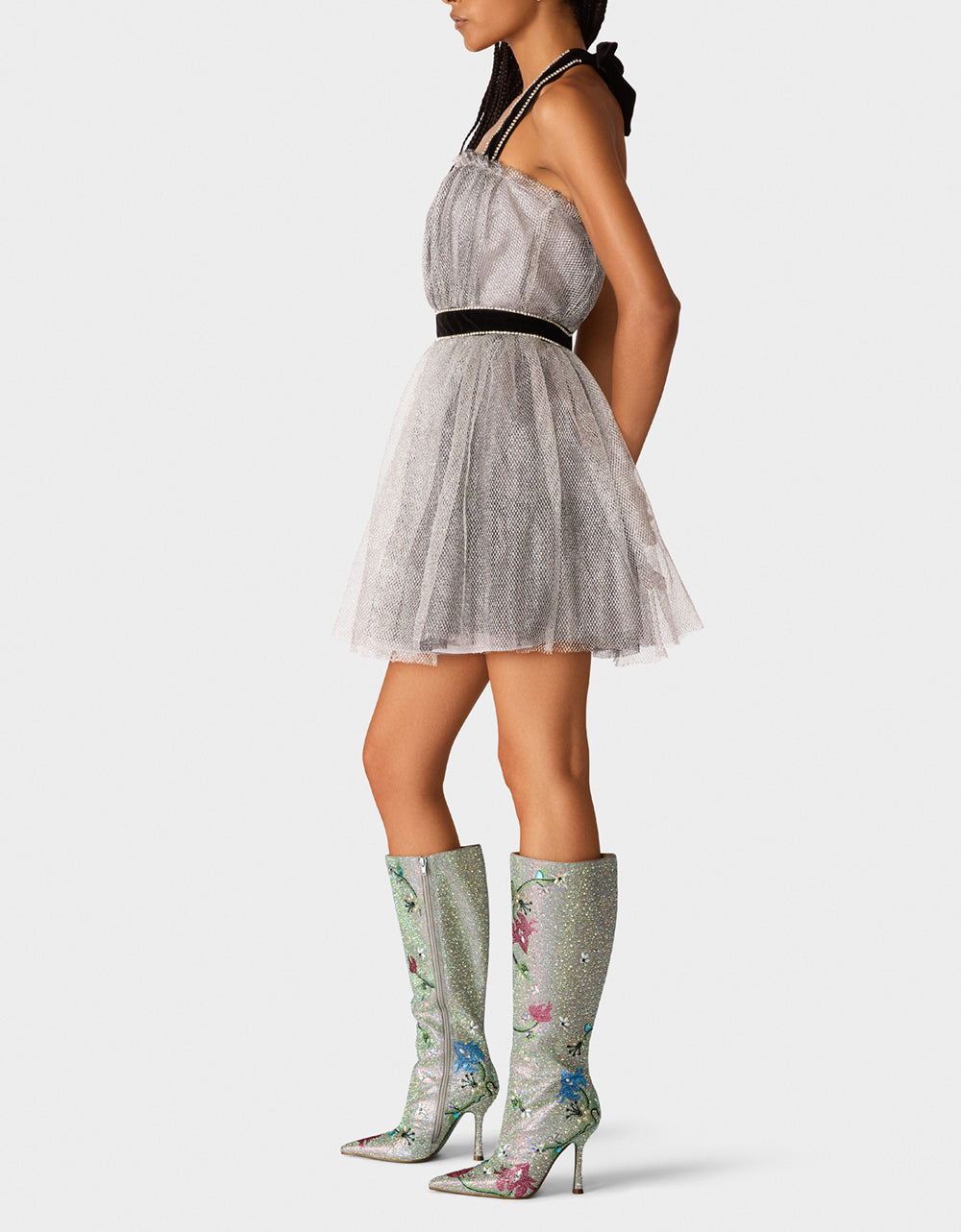 SILVER & BLACK TULLE DRESS