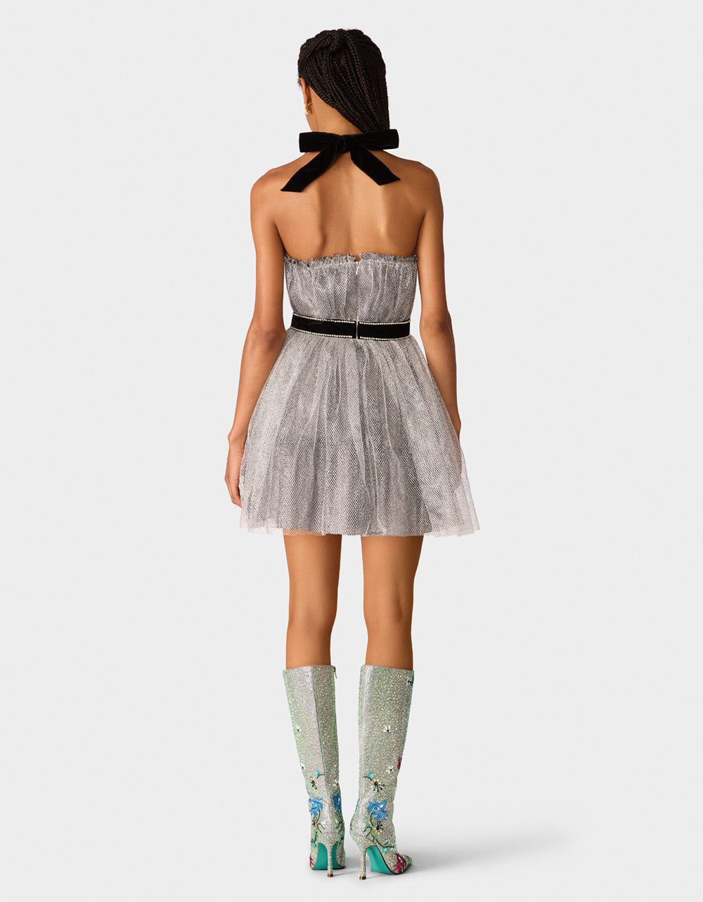 SILVER & BLACK TULLE DRESS - APPAREL - Betsey Johnson - view 5