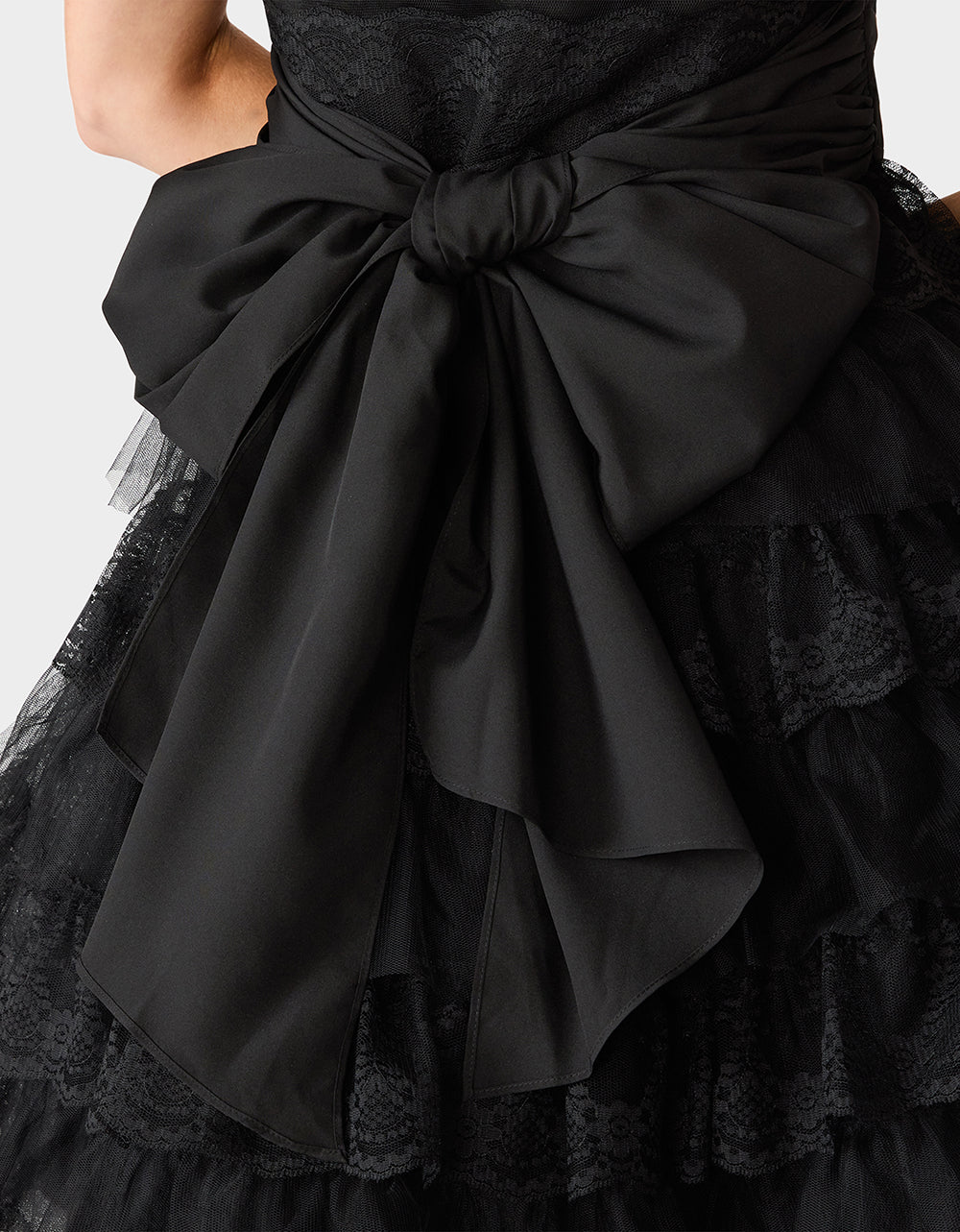 ARCHIVE LACE & TULLE TIER DRESS BLACK - APPAREL - Betsey Johnson - view 6