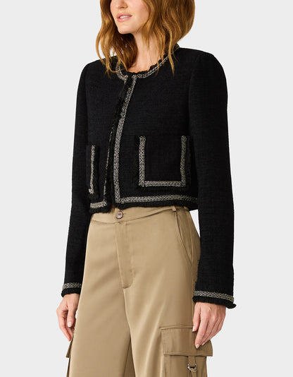 BACK TO SCHOOL BADDIE BLAZER BLACK - APPAREL - Betsey Johnson