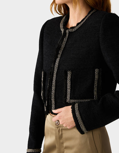 BACK TO SCHOOL BADDIE BLAZER BLACK - APPAREL - Betsey Johnson