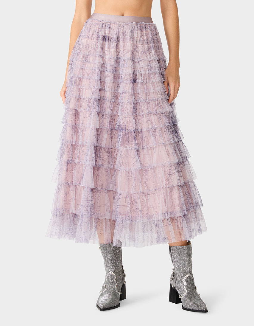 LOVELY LAYERS SKIRT LIGHT PURPLE