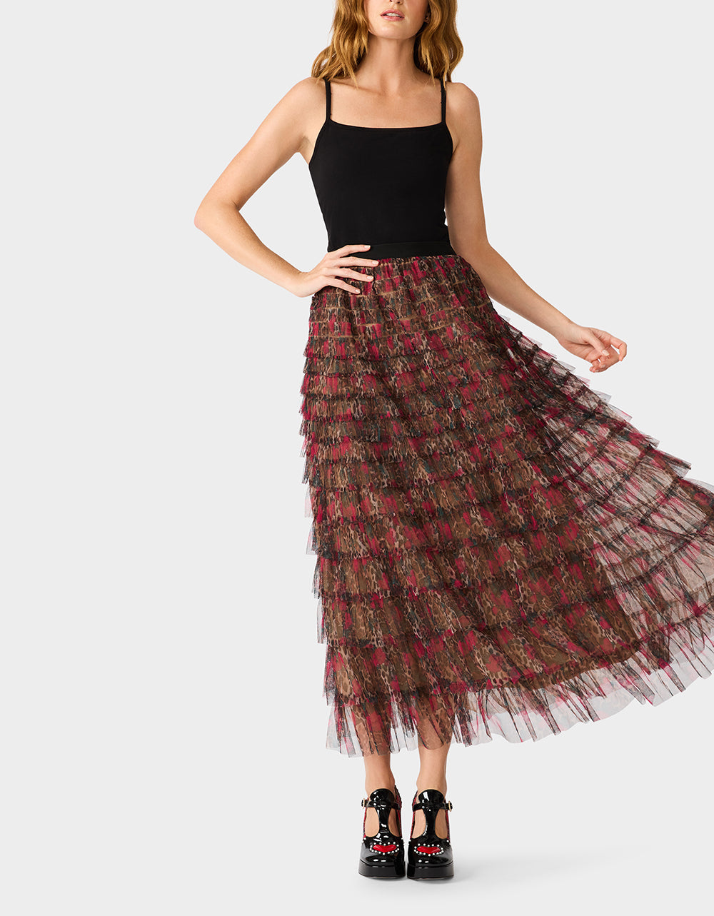 LOVELY LAYERS SKIRT LEOPARD ROSE - view 7