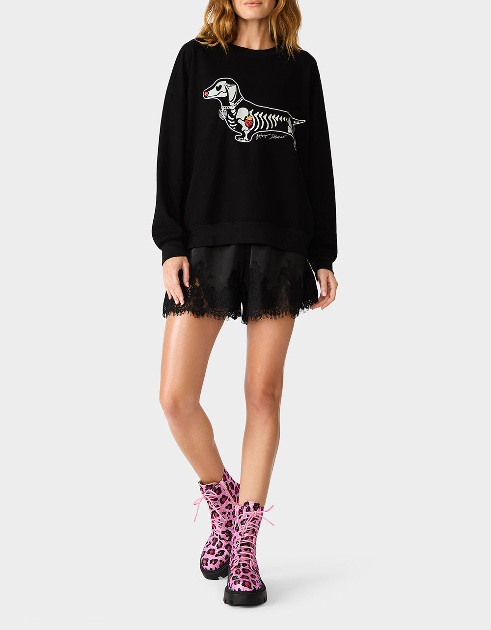 HALLOWEENIE SWEATSHIRT BLACK - APPAREL - Betsey Johnson - view 3