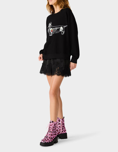 HALLOWEENIE SWEATSHIRT BLACK - APPAREL - Betsey Johnson
