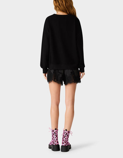 HALLOWEENIE SWEATSHIRT BLACK - APPAREL - Betsey Johnson