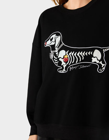 HALLOWEENIE SWEATSHIRT BLACK - APPAREL - Betsey Johnson