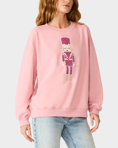 NUTCRACKER SWEATSHIRT PINK - APPAREL - Betsey Johnson