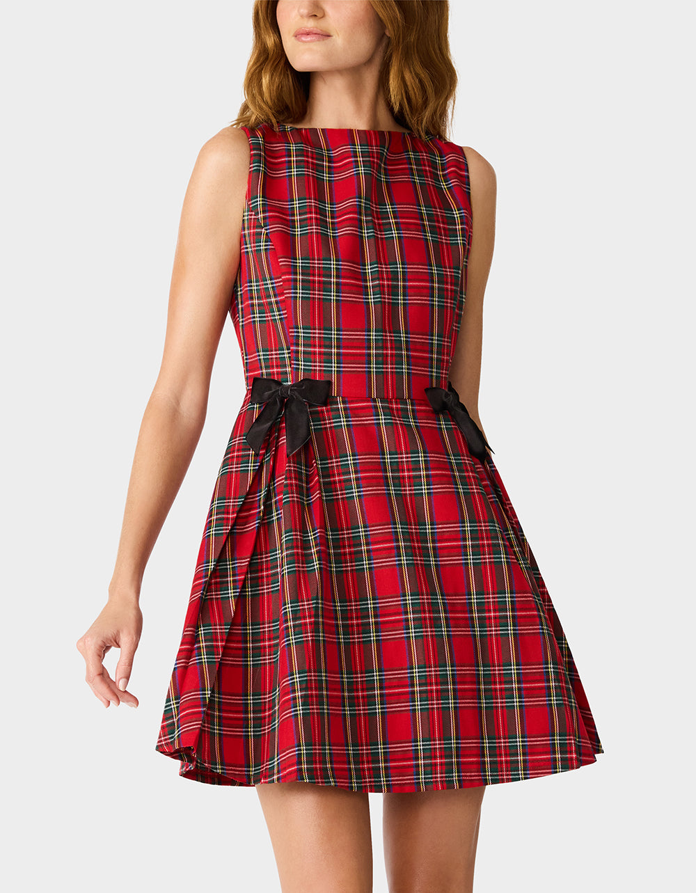 TARTAN TOAST DRESS RED PLAID - APPAREL - Betsey Johnson