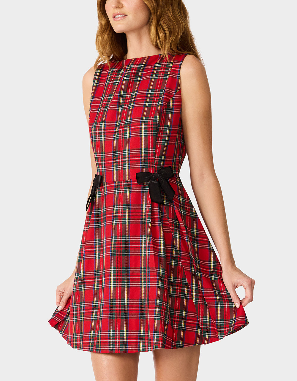 TARTAN TOAST DRESS RED PLAID - APPAREL - Betsey Johnson - view 4