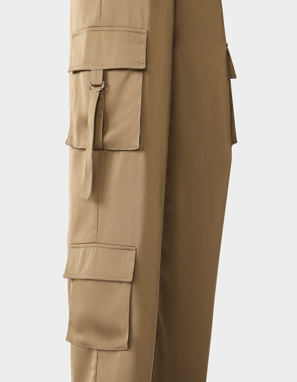 SILK UTILITY PANTS DARK OLIVE - view 6