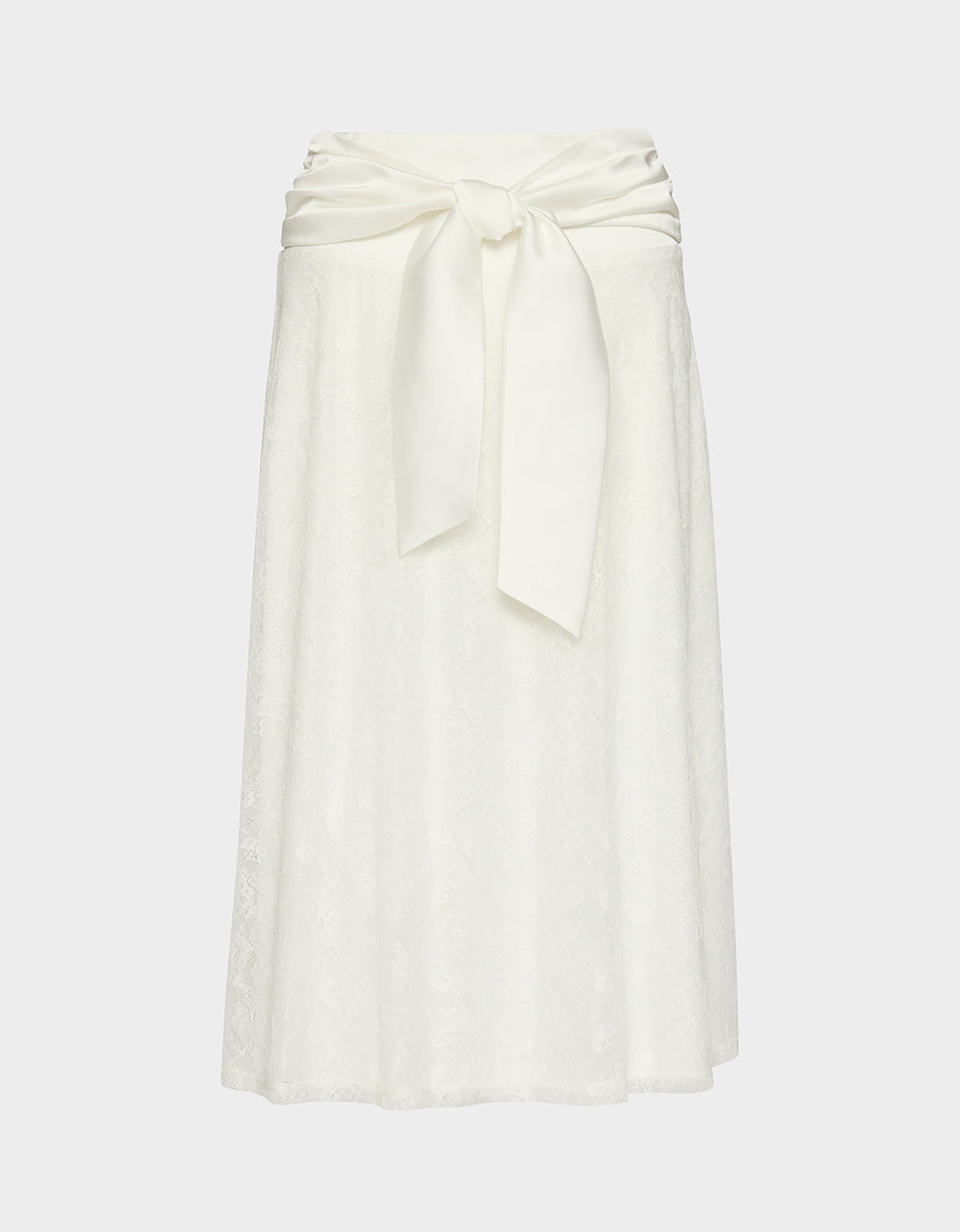 TIE ME LACE MIDI SKIRT WHITE - APPAREL - Betsey Johnson - view 2