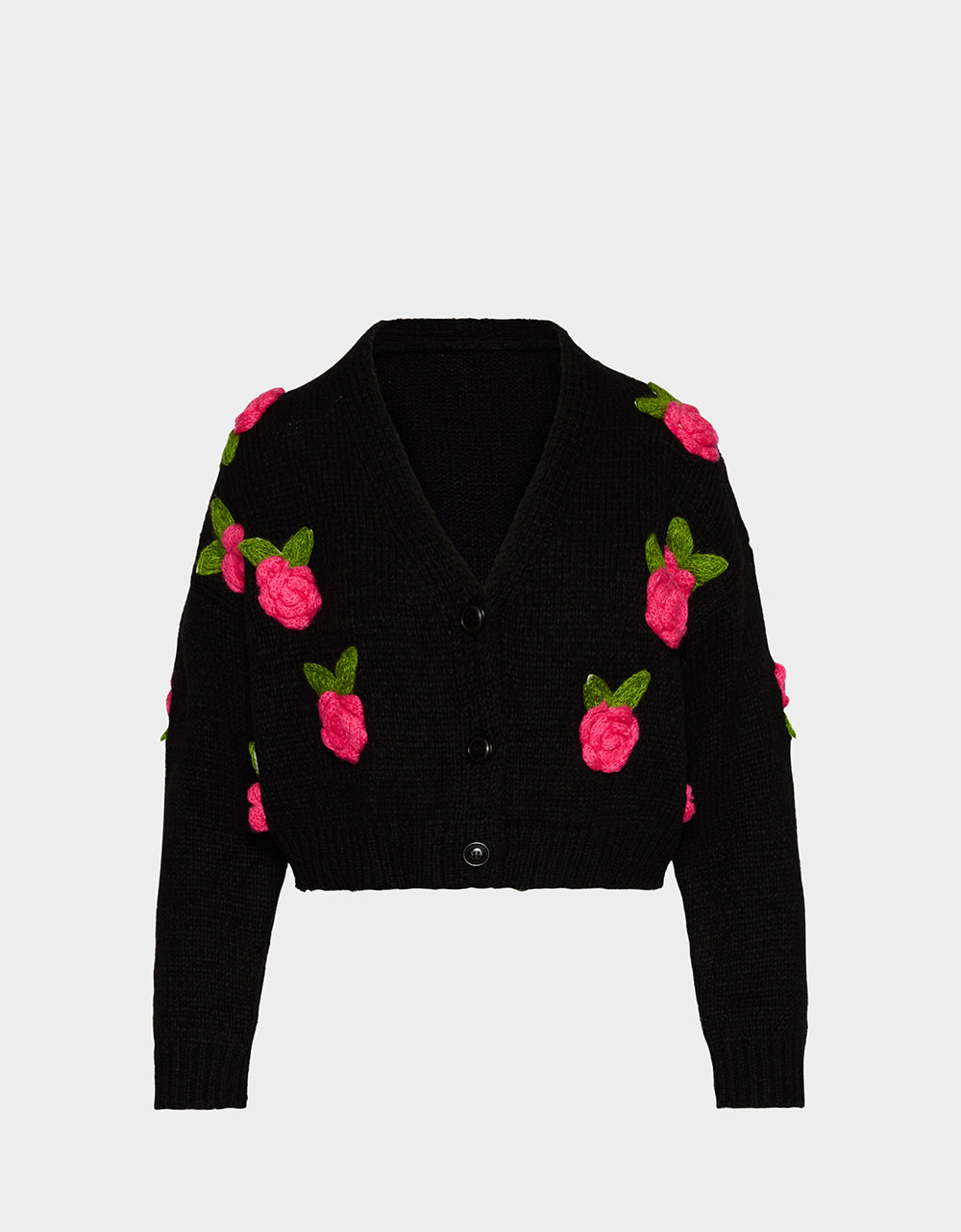ROSETTE CARDIGAN BLACK PINK - APPAREL - Betsey Johnson - view 2