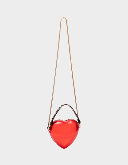 KITSCH HEART BEAT CROSSBODY RED - HANDBAGS - Betsey Johnson