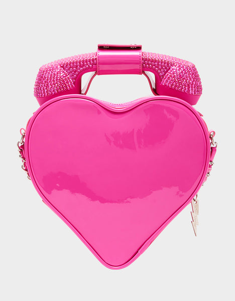 KITSCH PHONE TAG CROSSBODY PINK - HANDBAGS - Betsey Johnson