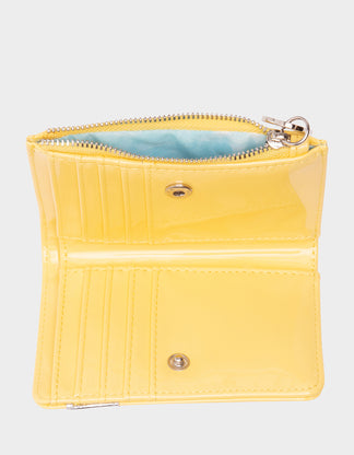 KITSCH SPIN ME BIFOLD WALLET YELLOW | Washer Machine Wallet – Betsey ...