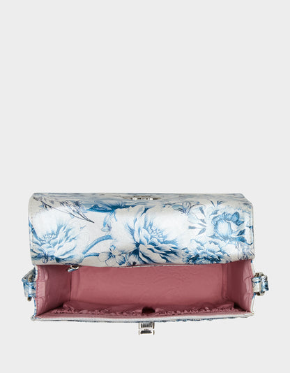 KITSCH PEARL TOILE PHONE BAG BLUE/MULTI - HANDBAGS - Betsey Johnson