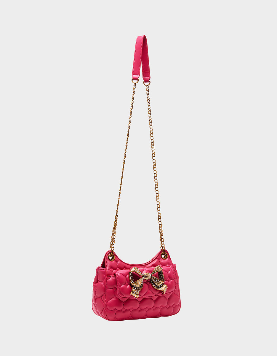 SHE BOWS CROSSBODY PINK | Women's Handbags – Betsey Johnson