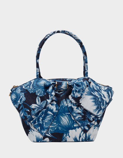 DENIM BOW-NANZA TOTE BLUE - HANDBAGS - Betsey Johnson