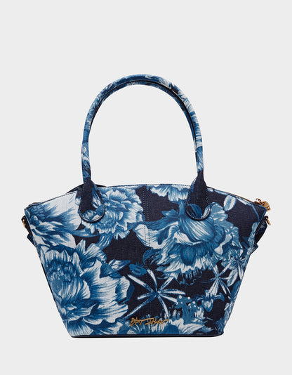 DENIM BOW-NANZA TOTE BLUE - HANDBAGS - Betsey Johnson