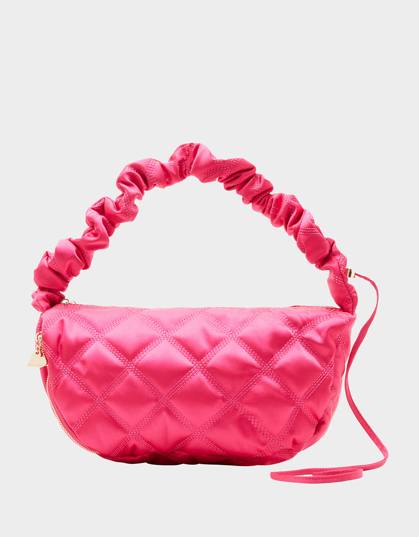 QUILTED NYLON SLING BAG PINK - HANDBAGS - Betsey Johnson