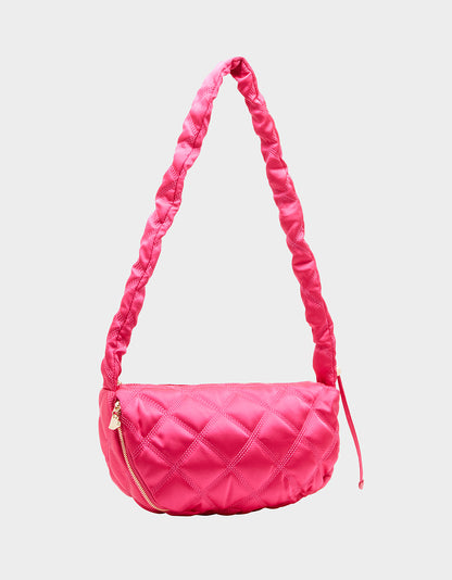 QUILTED NYLON SLING BAG PINK - HANDBAGS - Betsey Johnson