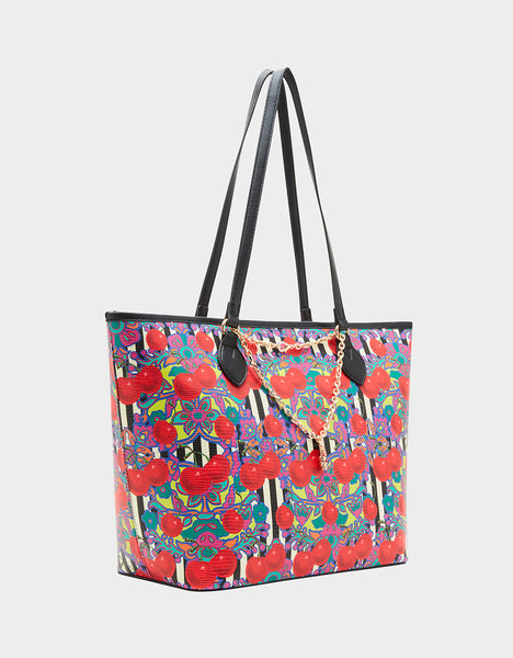 FRESH N FRUITY TOTE WITH NECKLACE RED - HANDBAGS - Betsey Johnson