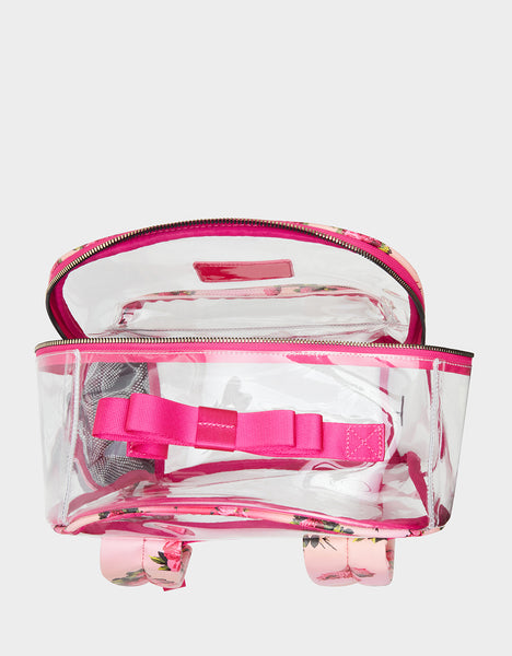 LARGE CLEAR BACKPACK FLORAL PRINT - HANDBAGS - Betsey Johnson